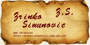 Zrinko Simunović vizit kartica